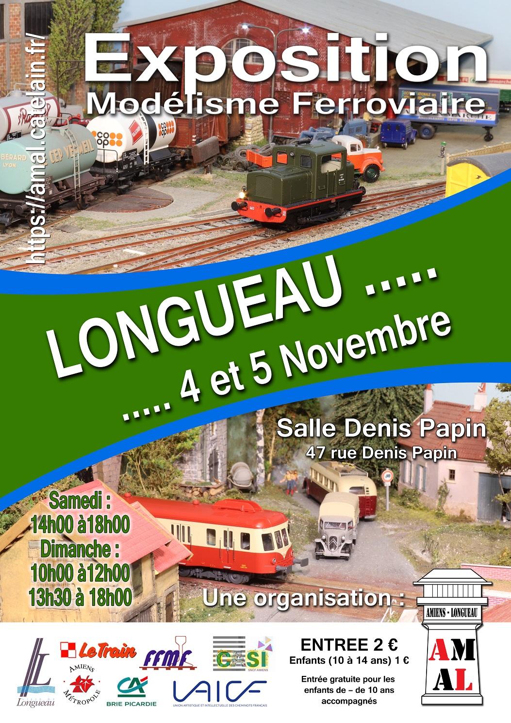 Affiche locale expo regionale 2023 longueau avec logo le train